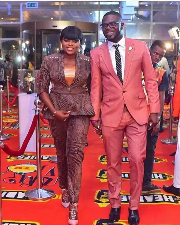 Funke Akindele And JJC Skillz On Headies Red Carpet [PICS]